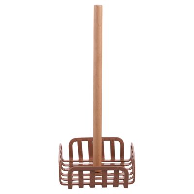 Iron roll holder, terracotta color, 4 Tones