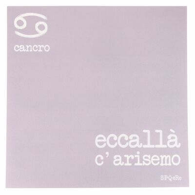 Zodiac square placemat 37x37cm, grey, S.P.Q.and King Cancer