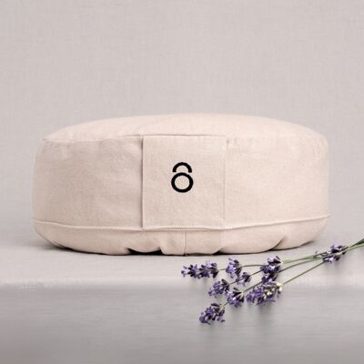 Yoga & Meditation Cushion Organic Cotton - Spelt & Lavender Flower Filling