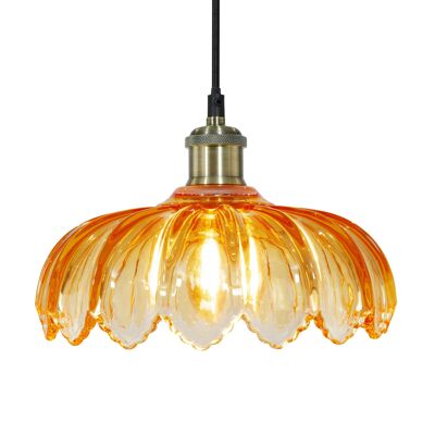 Suspension en verre Pétale - Orange