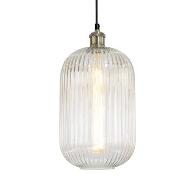 Chambret striated glass pendant lamp