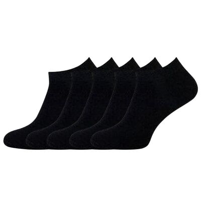 green-goose Bamboo Ankle Socks Women - 5 Pairs - Black - 95% Bamboo