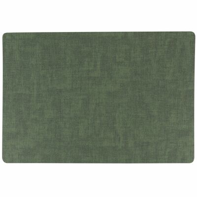 Set de table 45x30cm, en PVC, toucher doux, vert