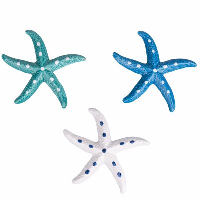 Estrella de mar decorativa de cerámica, 10x10cm, Pez