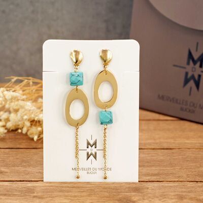 Pendientes de acero inoxidable desiguales