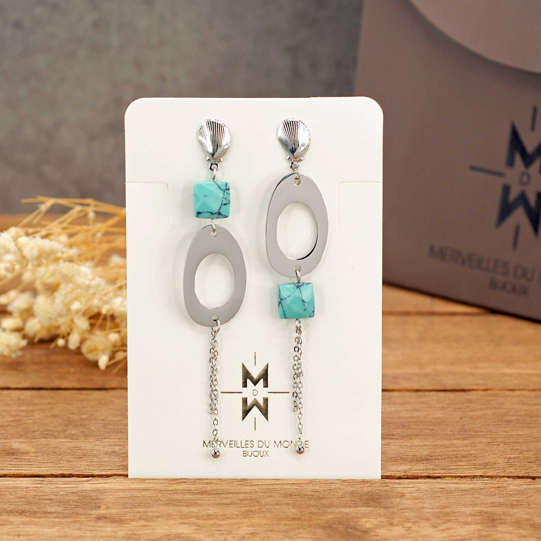 Orecchini in acciaio inossidabile spaiati