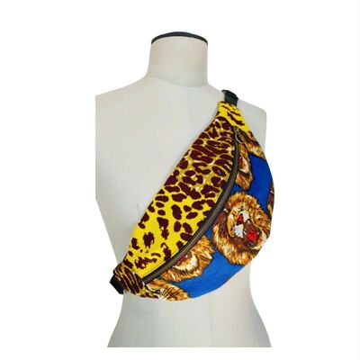 Lion and Leopard Wax Fanny Pack