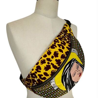 Wax "Sainte Thérèse" and leopard fanny pack