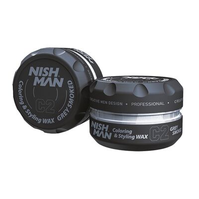 Nishman Premium Hair Coloring Wax C2 Gray Smoked