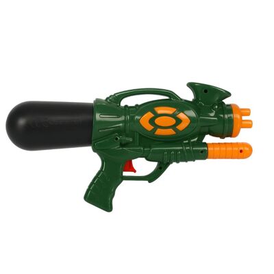 Pistola ad acqua per bambini modello militare lunghezza 30 cm cachi nero e arancione per giochi all'aperto e battaglie d'acqua