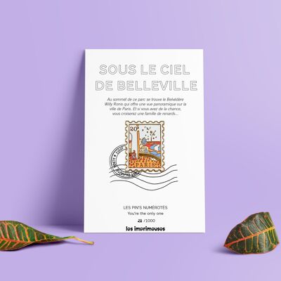 Pin's - Timbre Paris 20e - Sous le ciel de Belleville