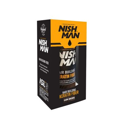 Pack individuel de fibres kératiniques capillaires Nishman // Brun foncé