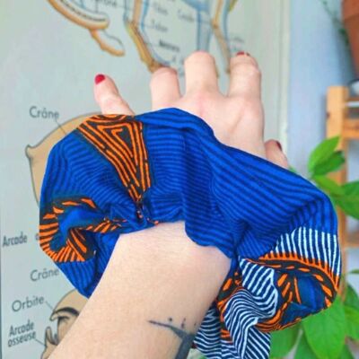 Big Blue Wax Scrunchie