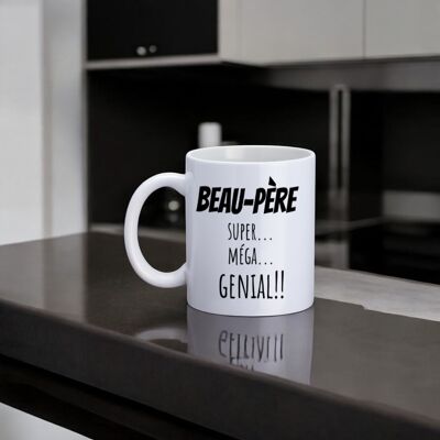 Mug, "Super father-in-law... mega... awesome !!"