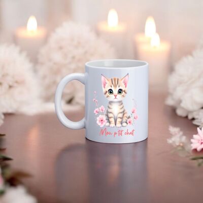 Taza, “Mi gatito” (Flor)