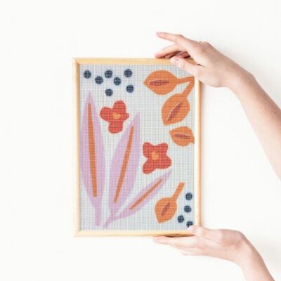 Paper Flowers Beginner Needlepoint Kit
