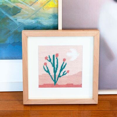 Desert Cactus Scene Beginner Needlepoint Kit
