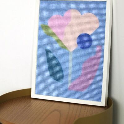 Kit per principianti di ricamo a punto croce Floral Study 2