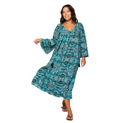 ROBE ETE LONGUE MANCHES LONGUES MAXIPA3085D