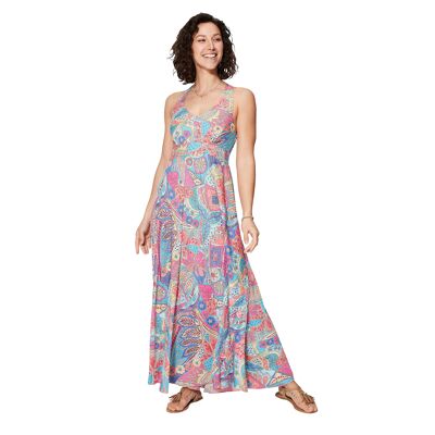 MAXIPA4003ZY-4 LONG SLEEVELESS SUMMER DRESS