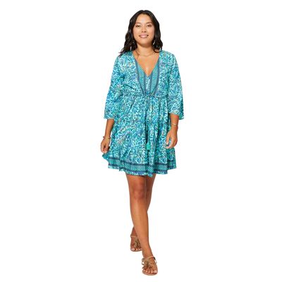 VESTIDO CORTO DE VERANO MANGAS 3/4 RLIP0600G