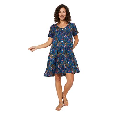 SHORT SUMMER DRESS WITH SHORT SLEEVES RLIPV0017D