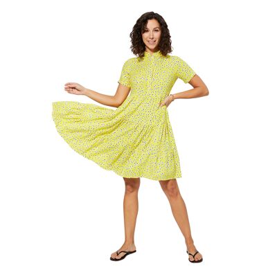 SHORT SUMMER DRESS WITH SHORT SLEEVES RLIPV0019C