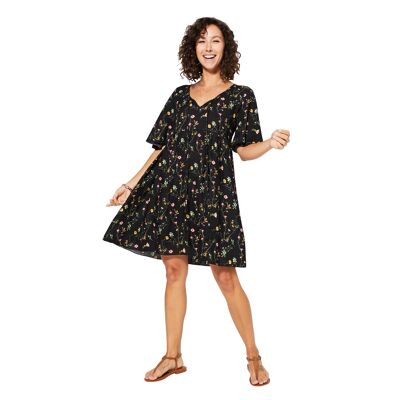 SHORT SUMMER DRESS WITH SHORT SLEEVES RLIPV0018B