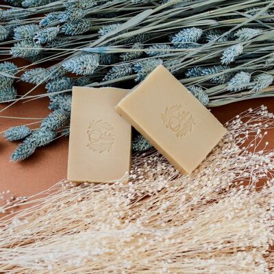 L'Ambroisie solid soap - Honey & Calendula - delicate, sensitive skin or imperfections. Cold saponification. Soap for the whole family. Handmade soap. Natural soap. Seeded packaging to plant. Zero waste. Honey-producing flowers for bees.