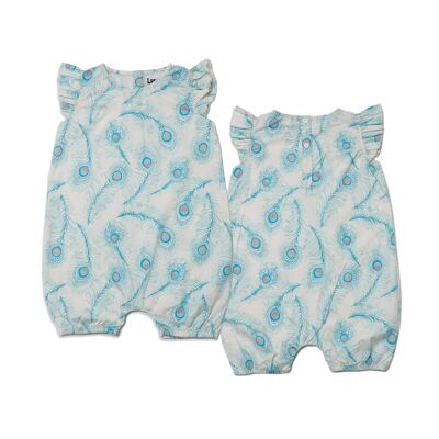 Peacock Frill Romper