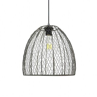 Suspension en métal grillagé Mistine - Gris anthracite