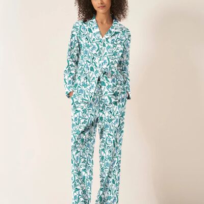 Boho Zebra Women's Long Sleeve Organic Cotton Pyjama Trouser Set