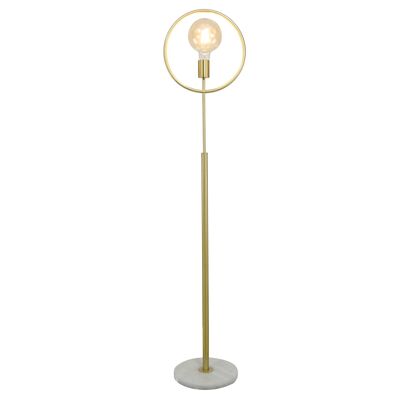 Floor lamp in white marble and gold metal Leeds