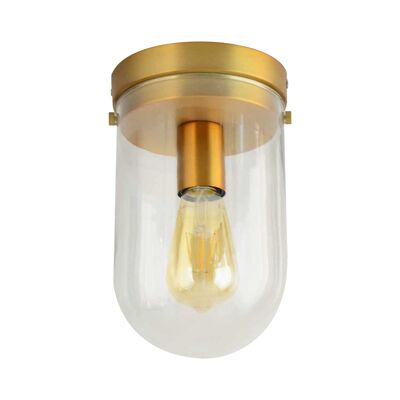 Glass and gold metal ceiling lamp Lirton