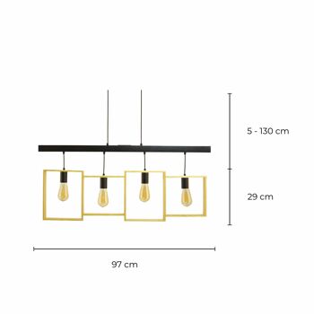 Lustre en bois et métal - Wissin 4