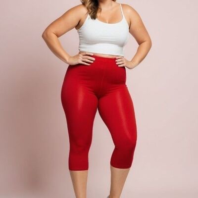 Leggings rojos básicos de talla grande (B215&RED)