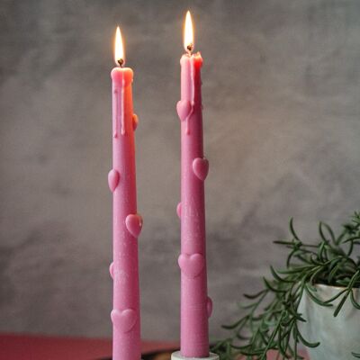 Vela de soja con forma de corazón - Velas para la mesa - Decoración del hogar