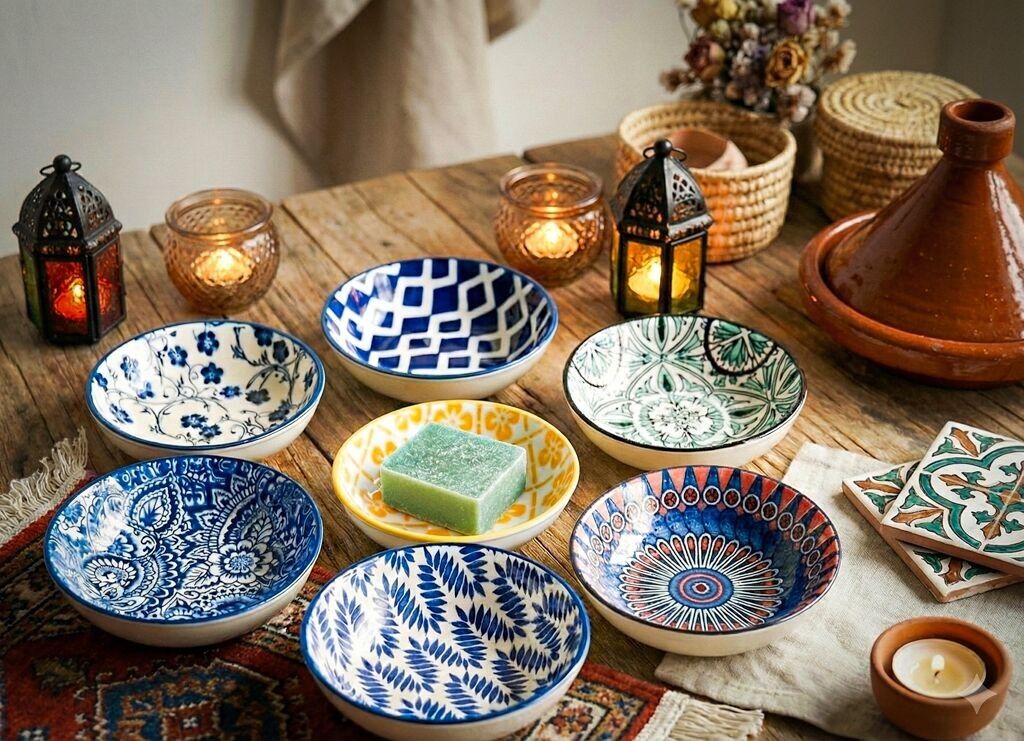 Keramik-Schälchen 10cm sortiert (6 Stück verpackt)