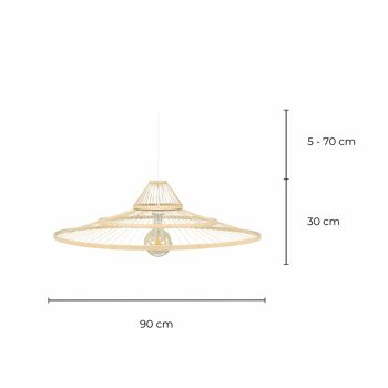 Suspension en bambou et osier Adela 7