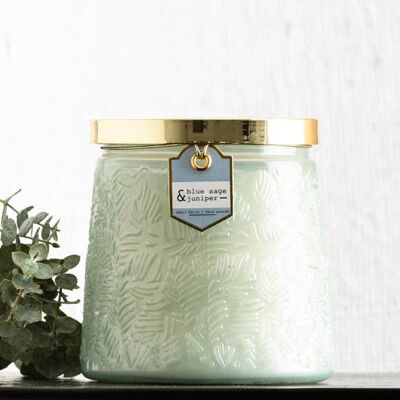 14oz Blue Sage and Juniper Scented Candle