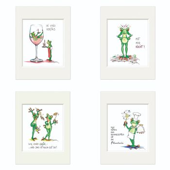 Assortiment - Passepartouts "Cheeky Frogs" - 22 motifs de 2 passe-partout avec support - SA/037-0-101644 2