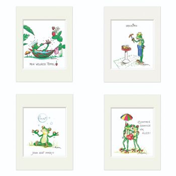 Assortiment - Passepartouts "Cheeky Frogs" - 22 motifs de 2 passe-partout avec support - SA/037-0-101644 3