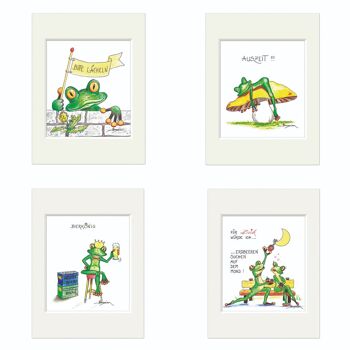 Assortiment - Passepartouts "Cheeky Frogs" - 22 motifs de 2 passe-partout avec support - SA/037-0-101644 4