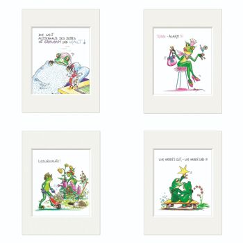 Assortiment - Passepartouts "Cheeky Frogs" - 22 motifs de 2 passe-partout avec support - SA/037-0-101644 5