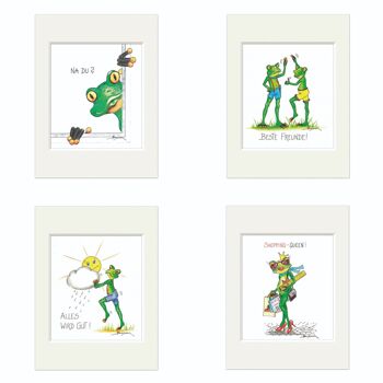 Assortiment - Passepartouts "Cheeky Frogs" - 22 motifs de 2 passe-partout avec support - SA/037-0-101644 6