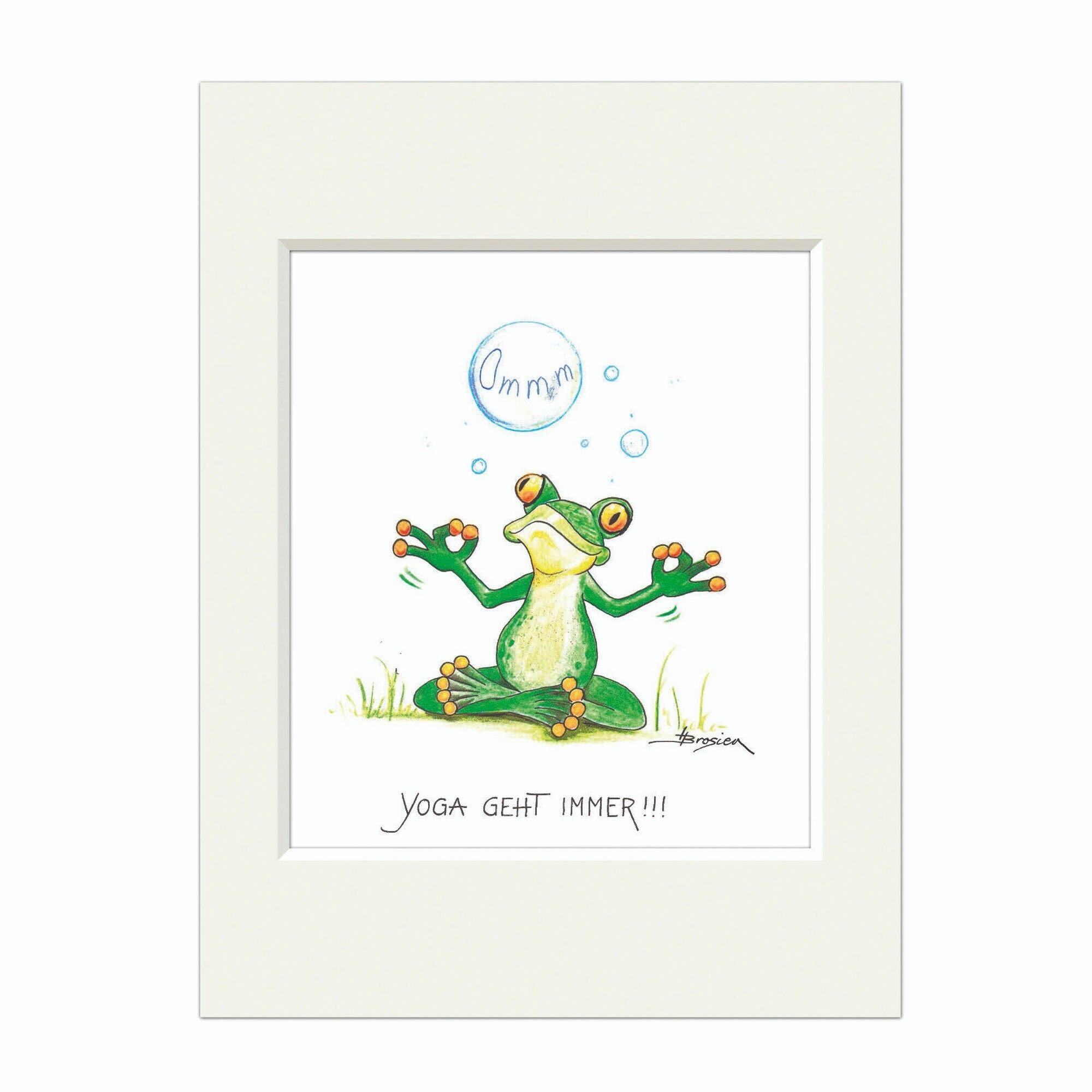 Passepartout picture - Yoga - Modern Frog - MF / 001-0-100155