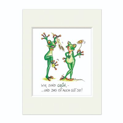 Passepartout picture - We are green - Modern frog - MF / 004-0-100158