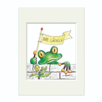 Cuadro passepartout - Smile please - Modern frog - MF / 006-0-100160