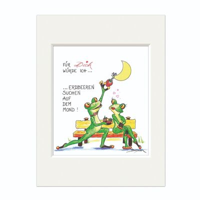 Passepartout picture - Strawberries on the moon - Modern frog - MF / 010-0-100164