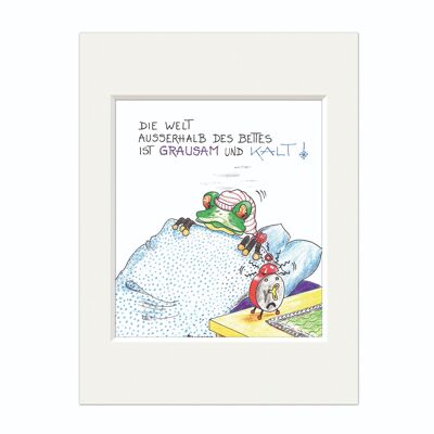 Passepartout picture - World outside the bed - Modern frog - MF / 011-0-100165